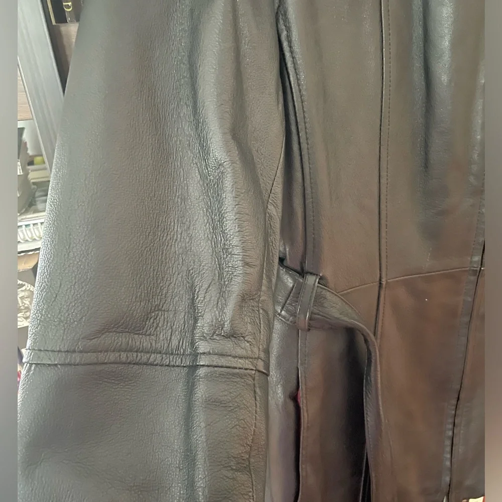 🌸Black Leather Jacket - Croft & Barrow - Picture 5 of 16